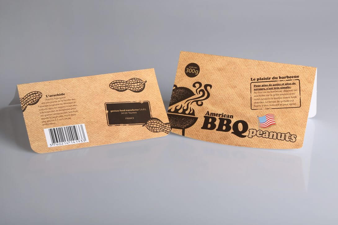 Nassleimetikett BBQ Peanuts